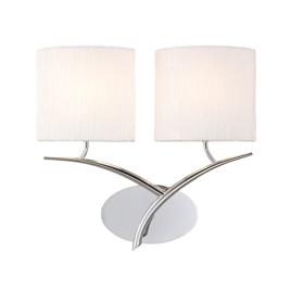 Eve Polished Chrome-White Wall Lights Mantra Armed Wall Lights Eve Polished Chrome-White Wall Lights Mantra Armed Wall Lights